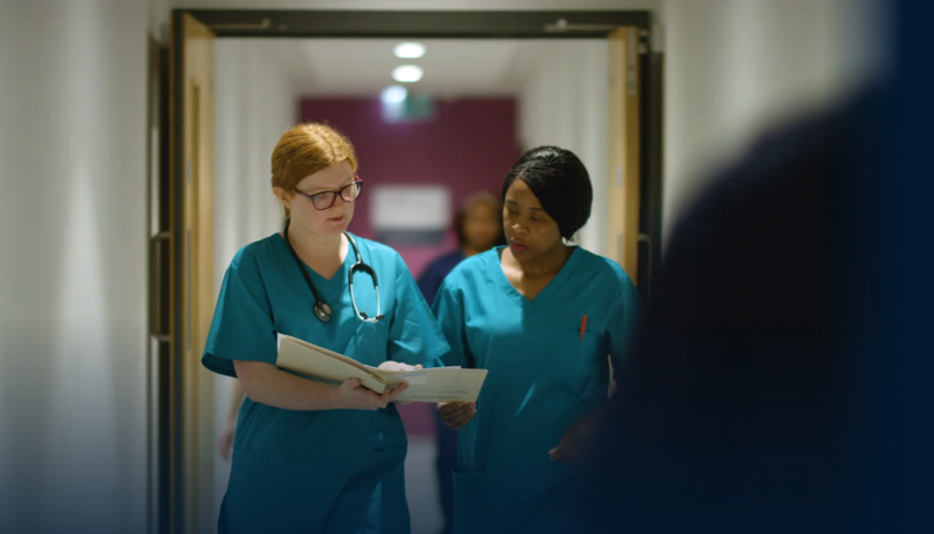Doctors in corridor